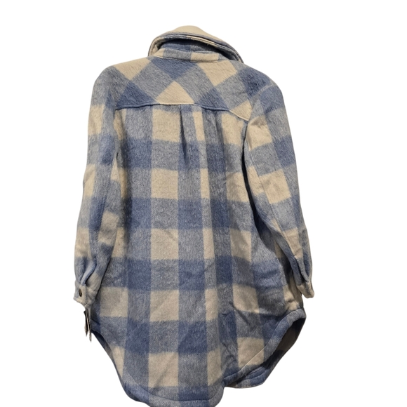 Ugg Koolaburra Plaid Mid Length Coat Shacket Jacket Removable Fur Collar Sz L&M - Picture 4 of 16